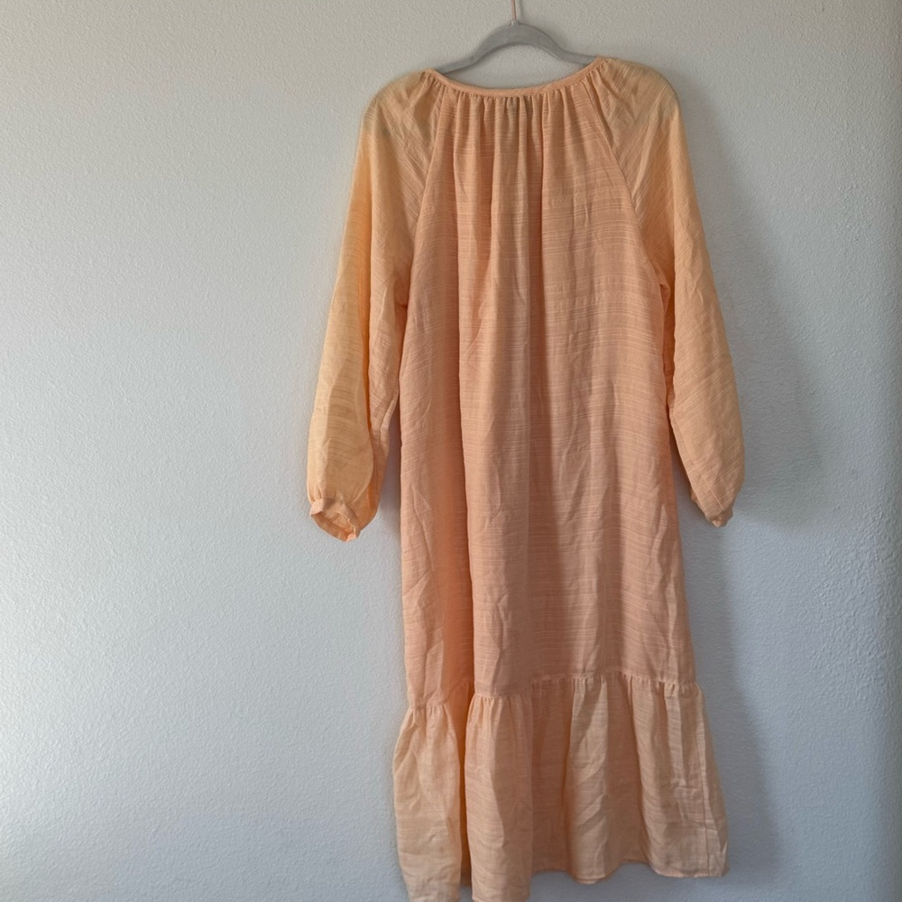 Anthropologie Saturday Sunday Peach Maxi Cerie Gauze Dress Flowy S NEW - Picture 4 of 11